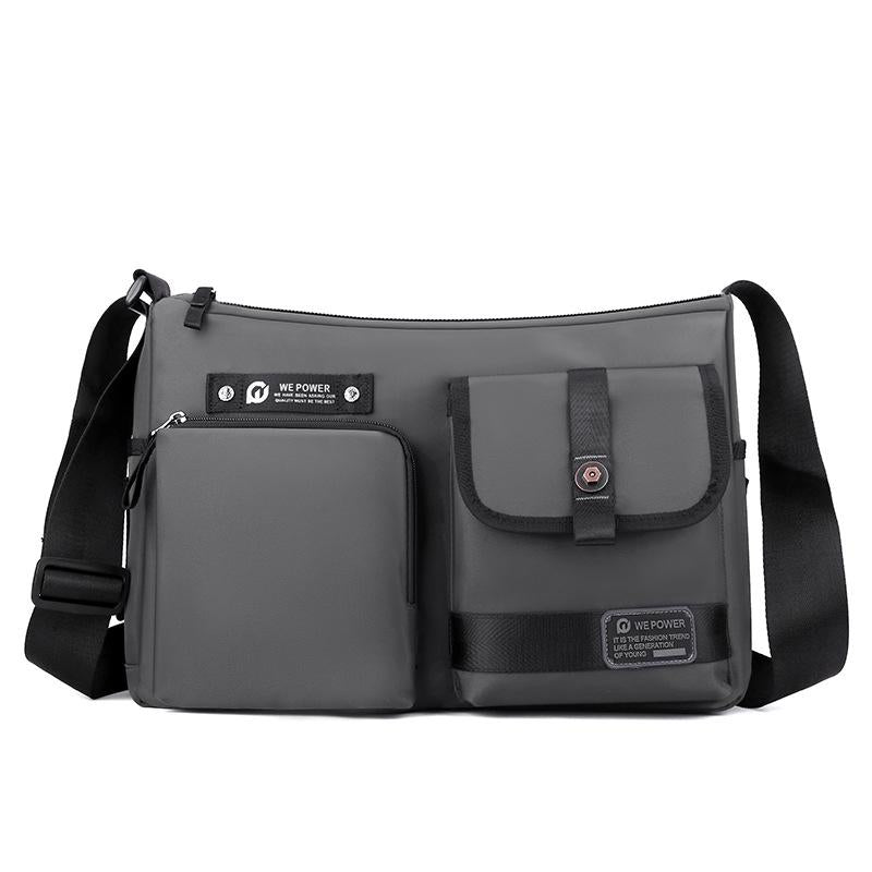 Crossbody Shoulder Bag For Casual Men Outdoor Functionality - Grey