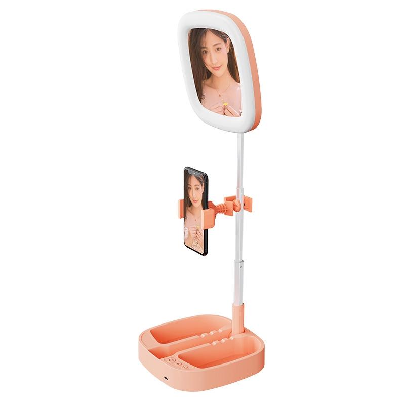 Portable Folding Desktop Live Broadcast Light Stand - Pink