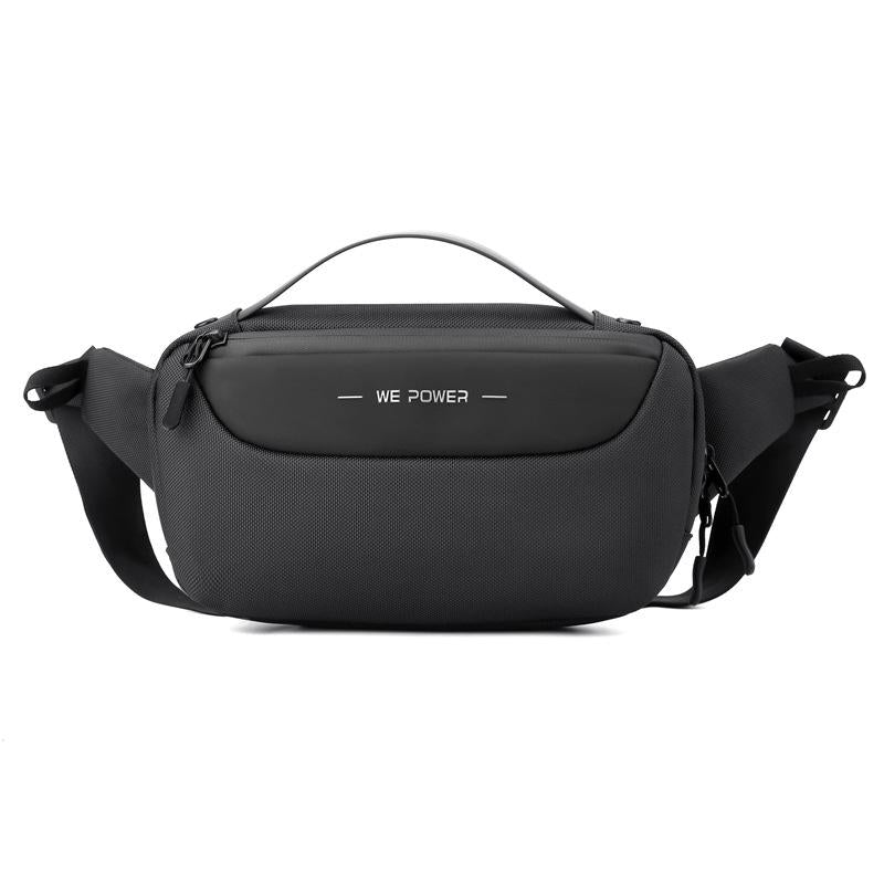 Multi Functional Men Crossbody Bag Outdoor Sports Waist Bag With Shoulder Strap - Grey