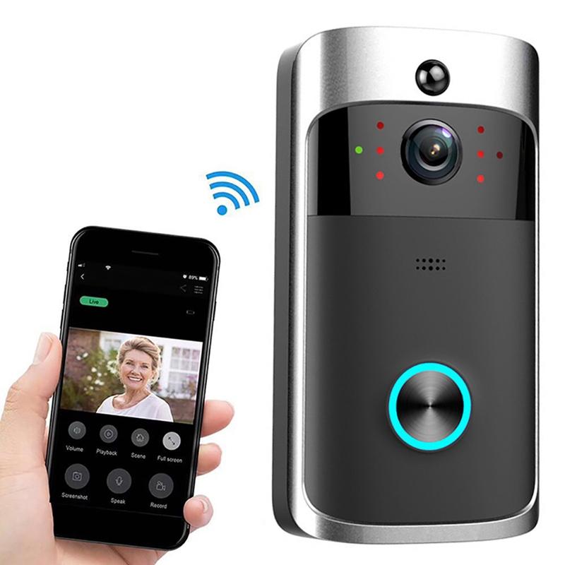 Smart Wifi Video Doorbell With Night Vision - Remote Monitoring