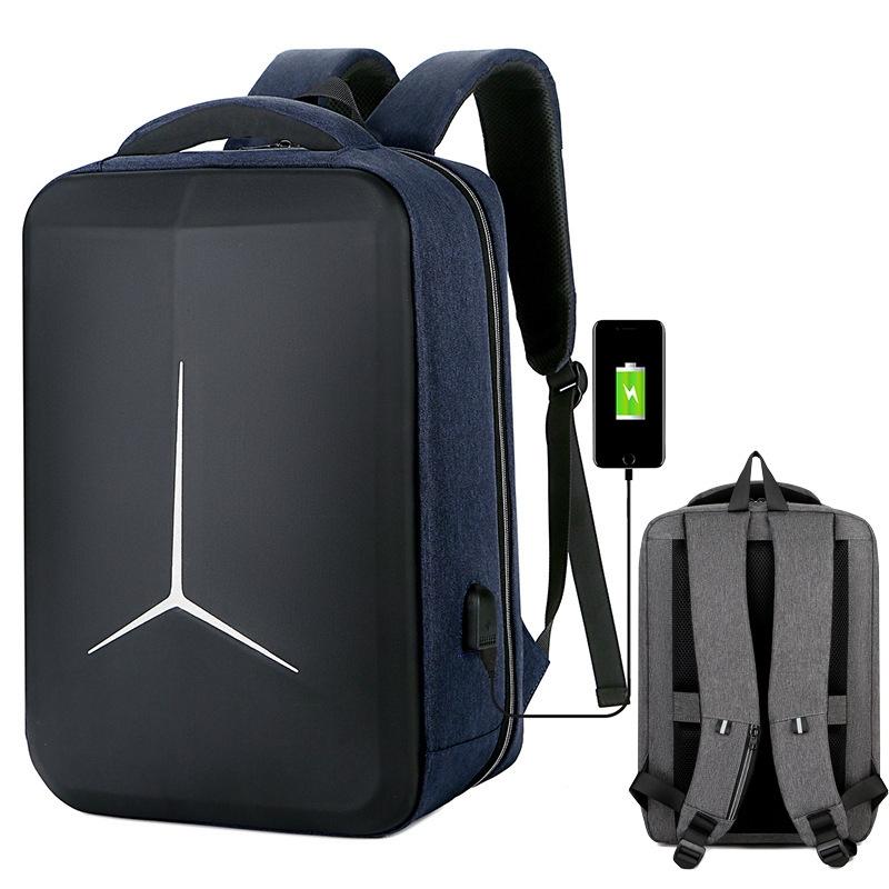 Waterproof Business Laptop Backpack with Usb Port - Multifunctional - Navy Blue - 15 Inch