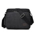 Men Vintage Canvas Single Shoulder Bag - Black
