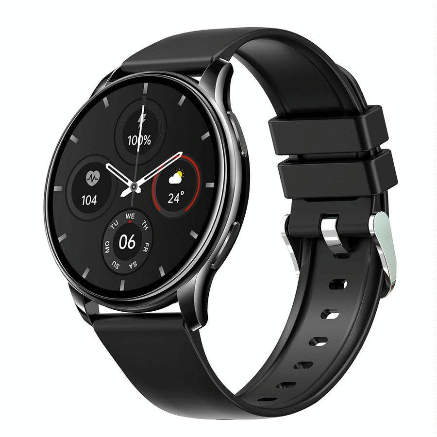 1.32 Inch Health Monitoring Smart Watch With Password Lock - Black