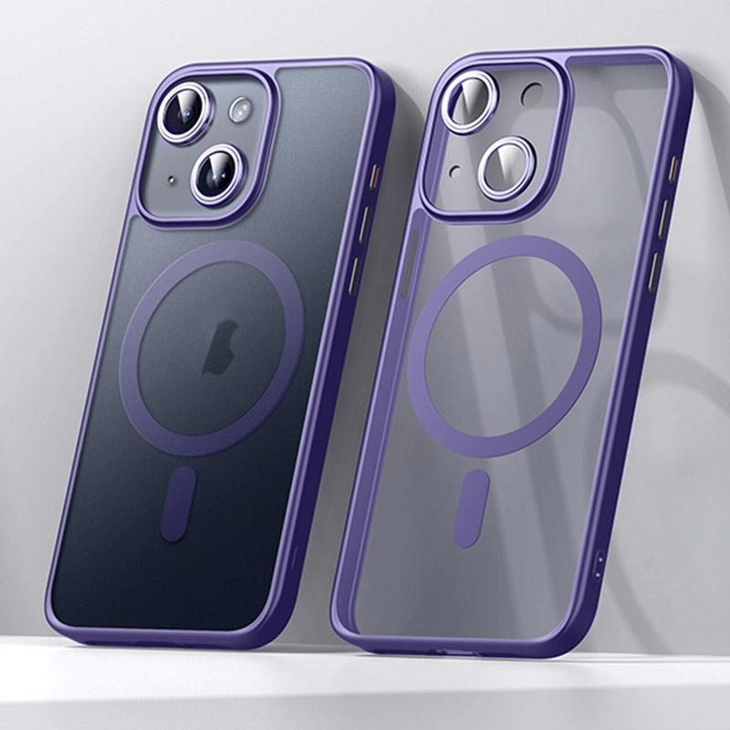 Matte Magnetic Magsafe Case for Iphone 15 - Sulada - Dark Purple