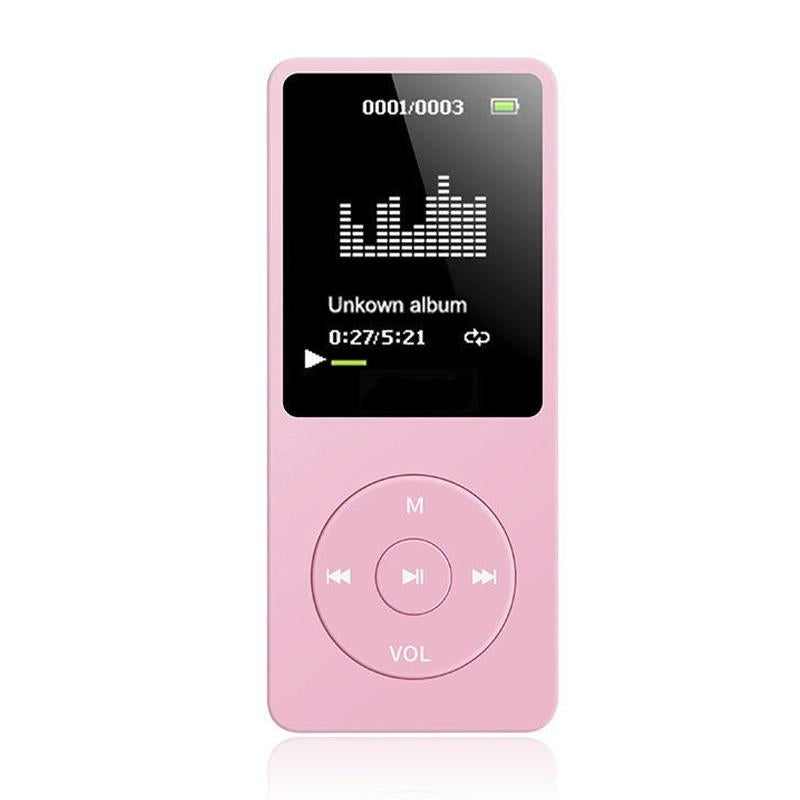 Ultra Thin Screen Mp4 Player Lossless Sound - Pink