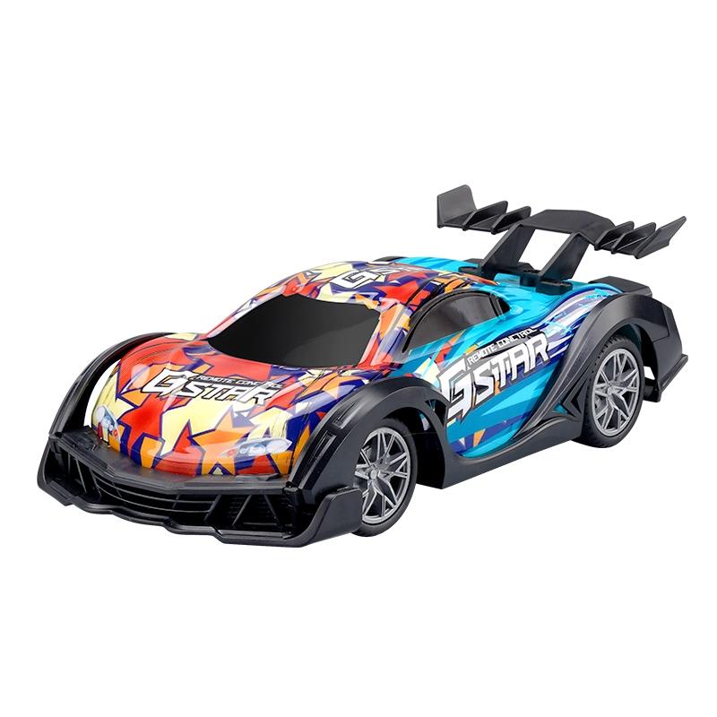 Remote Control Racing Car with Colourful Lights 4wd - Orange