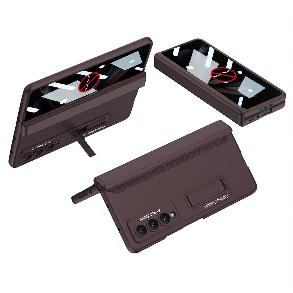 For Samsung Galaxy Z Fold4 5G Magnetic Fold Case - Full Coverage - Wine Red