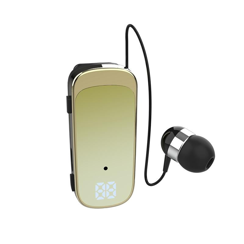 K65 Wireless Business Earbuds - Retractable Cable - Yellow