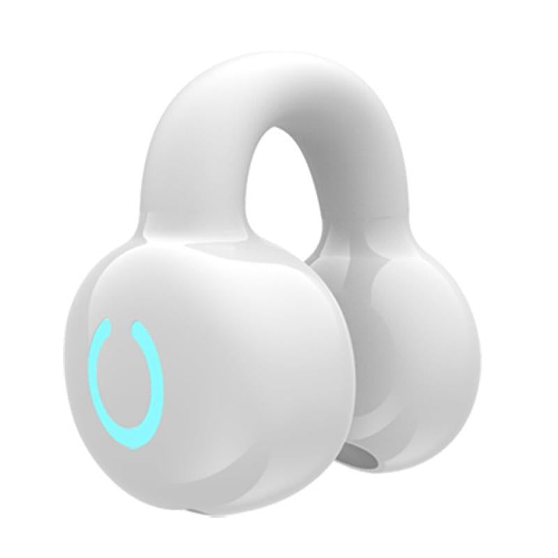 Wireless Bone Conduction Earphone - Single Ear Clamp Design - White