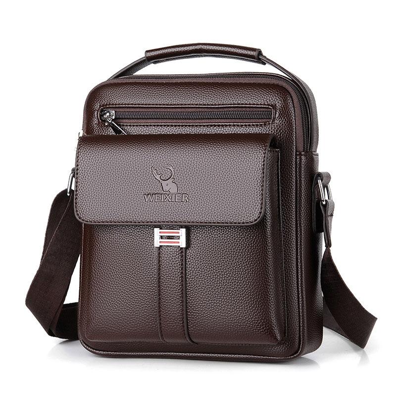 Large Capacity Men Retro Messenger Bag - Brown