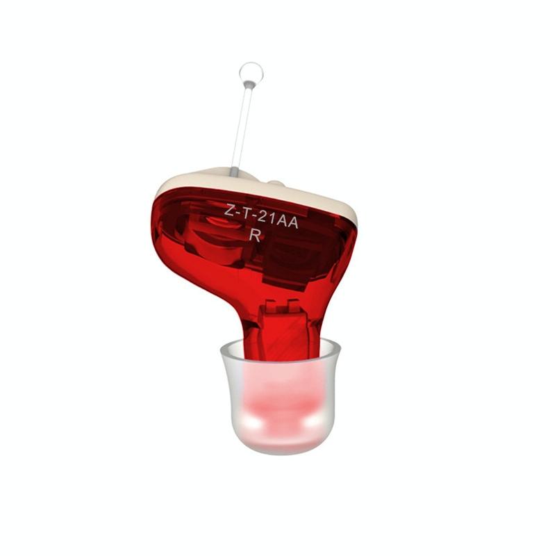 In Ear Hearing Aid For Elderly & Hearing Impaired - Red Right Ear