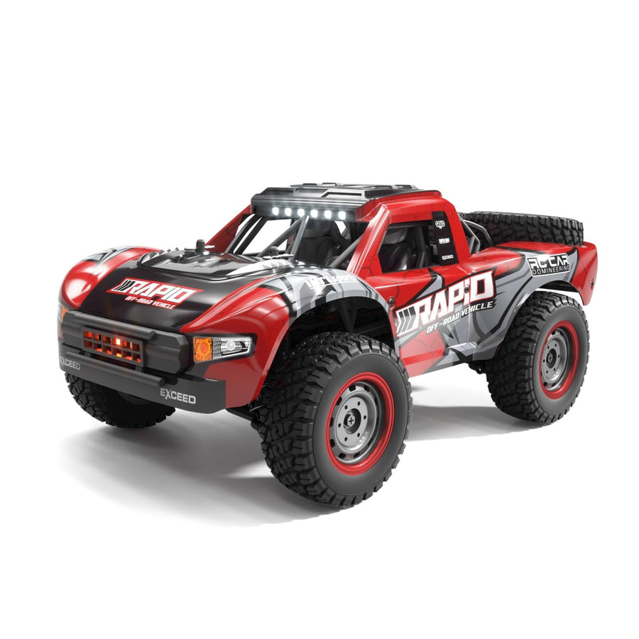 High-speed 4wd Pickup Rc Car with Full-scale High-brush Design - Red