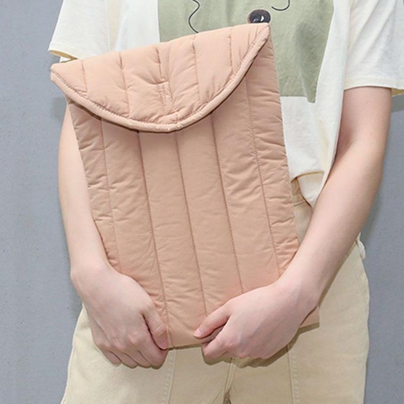 Lightweight Cotton Embroidery Inner Bag for Protection - Orange Pink - 9.7-11 Inch