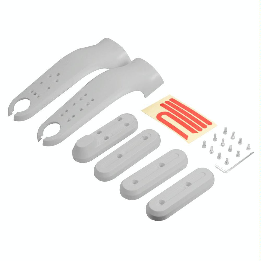 Xiaomi M365 / Pro / 1s Skateboard Front Fork Protection Set with Reflecting Bar - White
