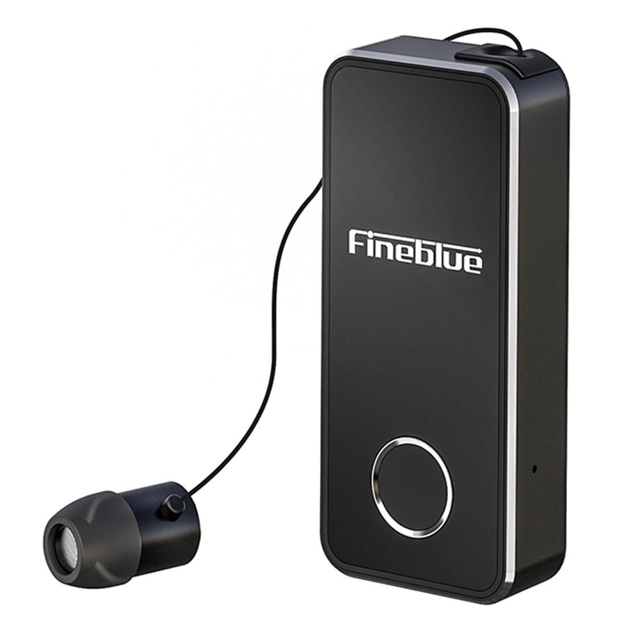 Wireless Bluetooth Earphone with Vibrating Alert and Clip - Black