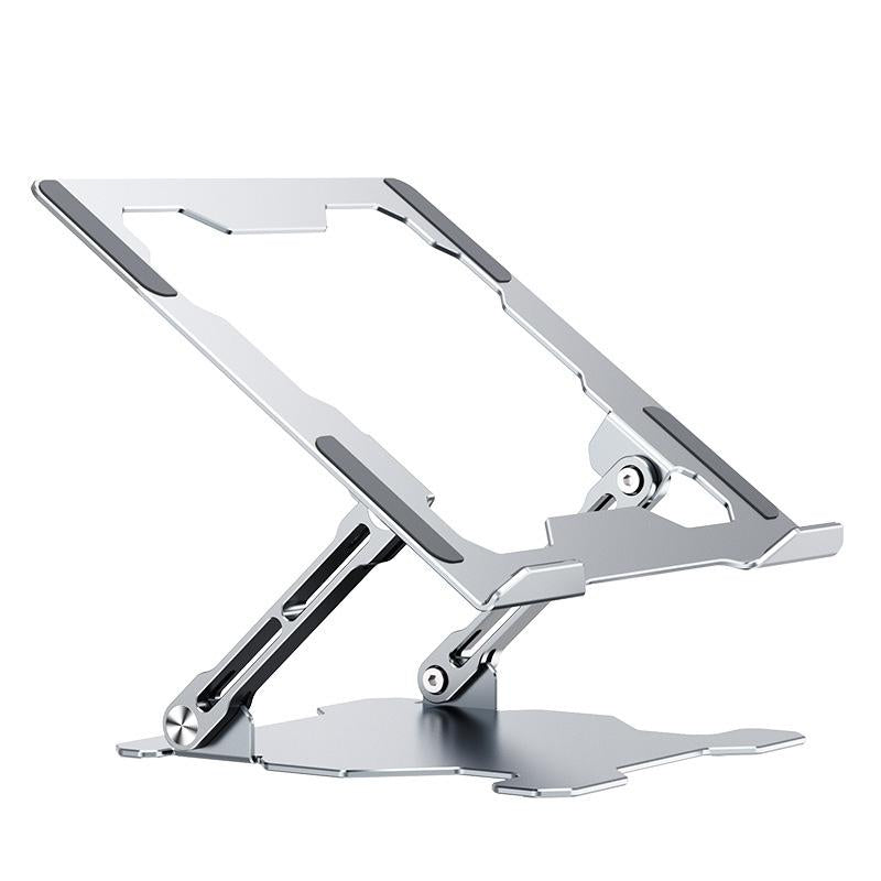 Foldable Laptop Stand - Hollow Design Heat-dissipating Flat Desktop - Moon Silver