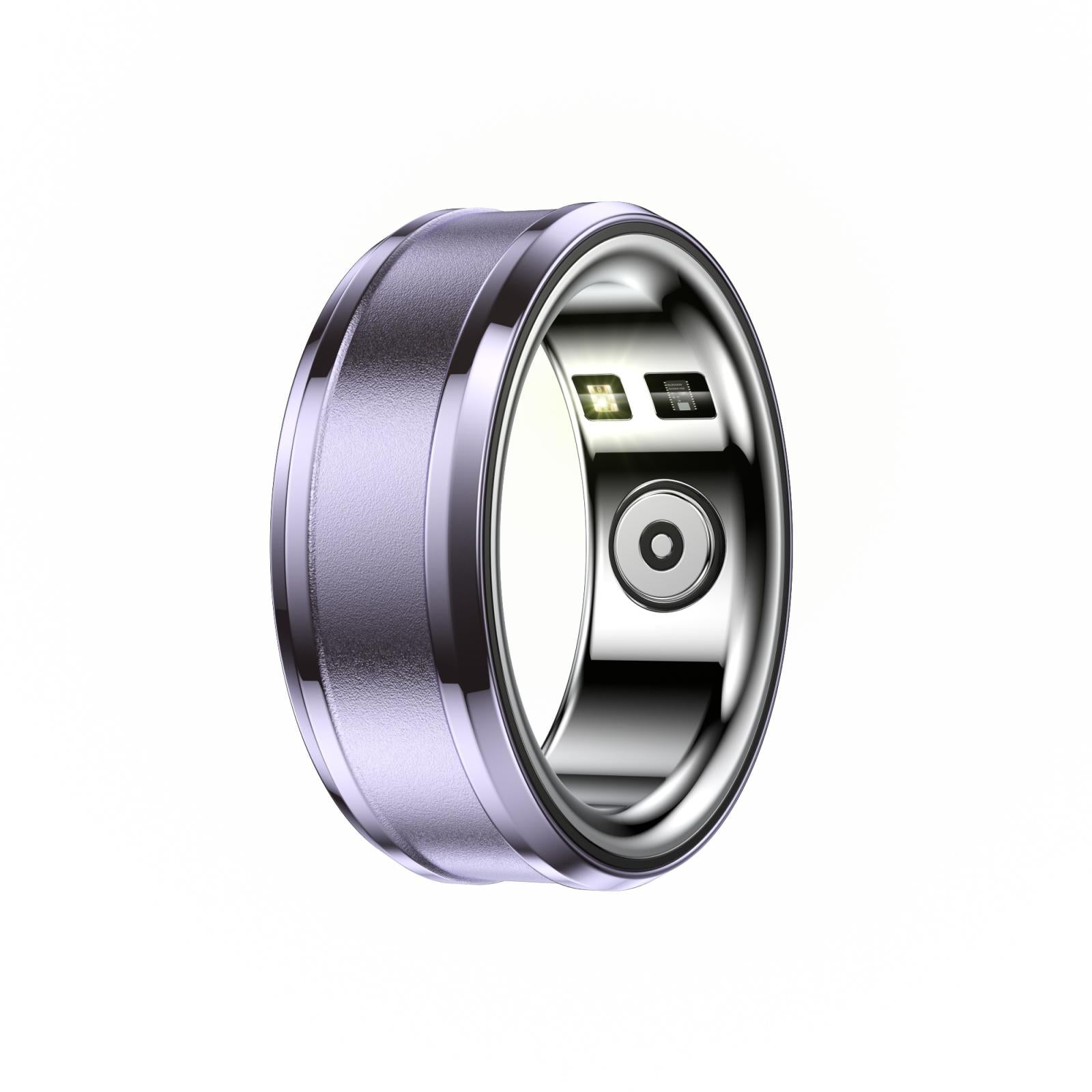 Smart Ring With Heart Rate Blood Oxygen & Sleep Monitoring - Size 18 - Purple