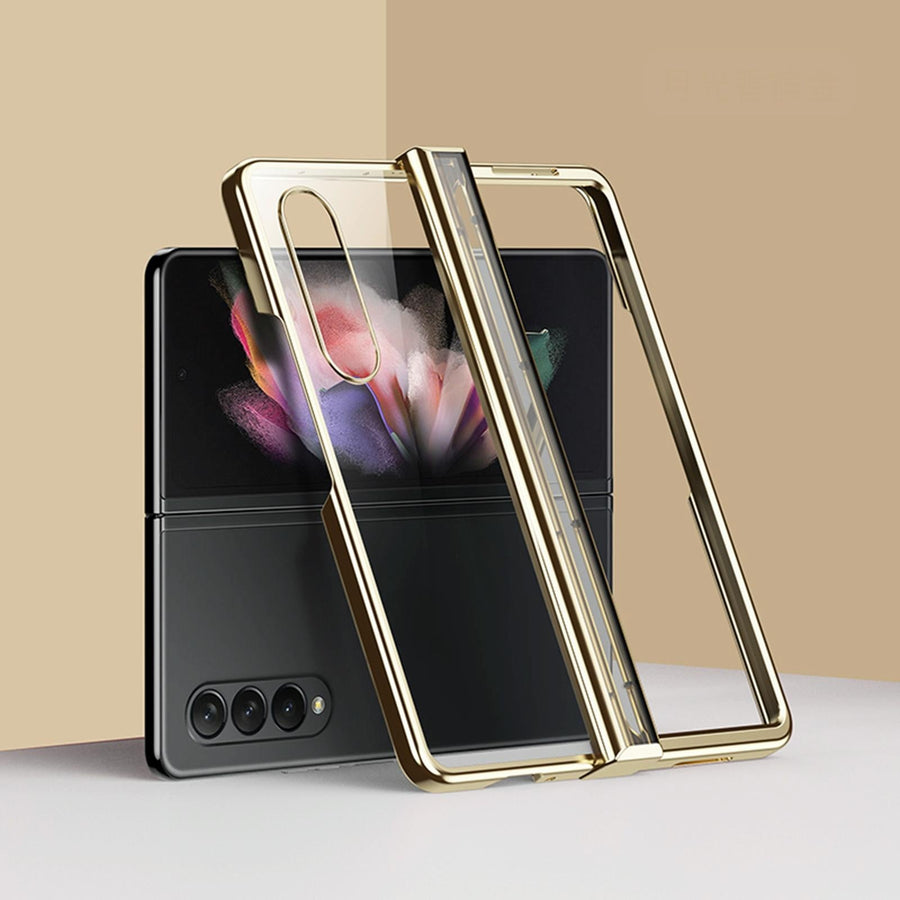 For Samsung Galaxy Z Fold4 5G Shockproof Pc Case - Full Coverage - Gold