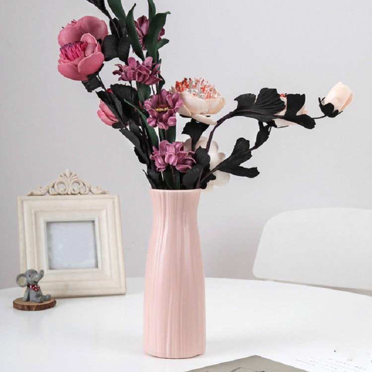 Versatile Plastic Vase for Home Decor and Flower Arrangements - Pink