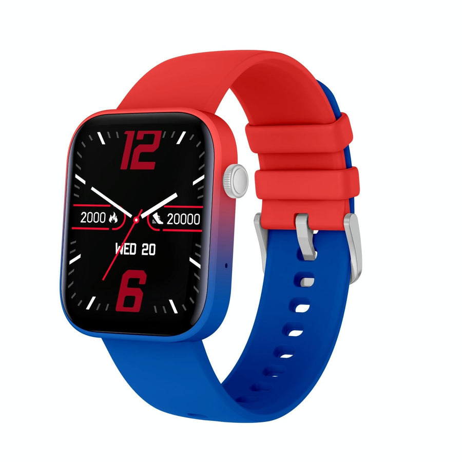 1.8 Inch Tft Screen Bluetooth Smart Watch Support Heart Rate Monitoring & 100+ Sports Modes - Red Blue