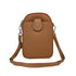 Litchi Texture Phone Crossbody Bag Leather Case For 5.5 Inch - 7.2 Inch Phones - Brown
