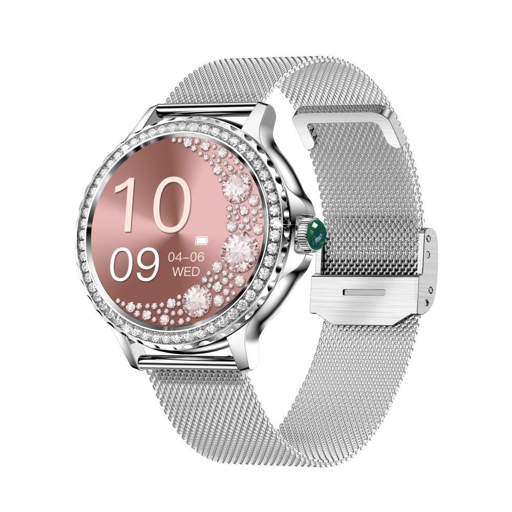 1.3 Inch Ip68 Waterproof Colour Screen Smart Watch Support Heart Rate / Blood Pressure / Blood Oxygen Monitoring - Silver