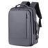 Waterproof Expandable Laptop Backpack with Usb Port - Grey