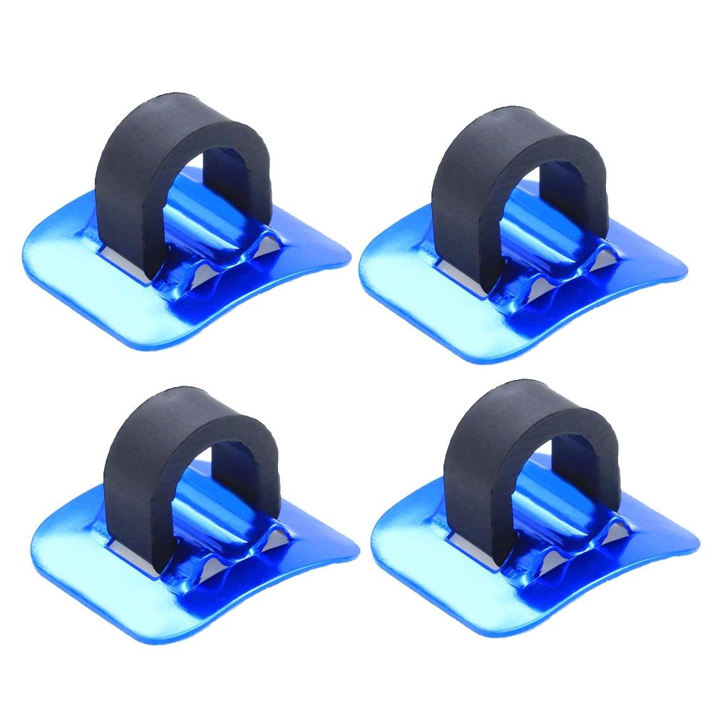 10-Piece Bike Hose Line Guide Adhesive C Buckle For Seat Frame Cable Fixing - Blue
