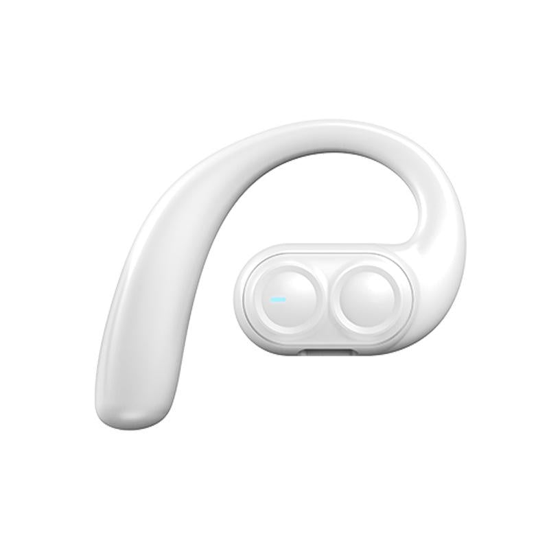 Wireless Dual Speaker On-ear Bluetooth Earphone - Single Ear - White