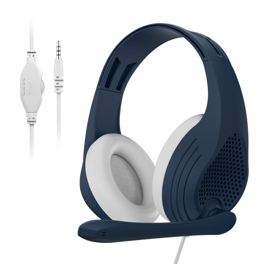 Adjustable Gaming Headset With Mic 3.5Mm Port - Blue