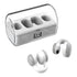 Wireless Earphones with Digital Display and Charging Case - White