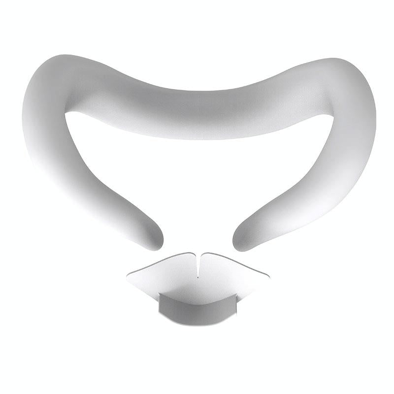 Silicone Face Cover with Nose Pad for Meta Quest 3 - Eye Mask - White