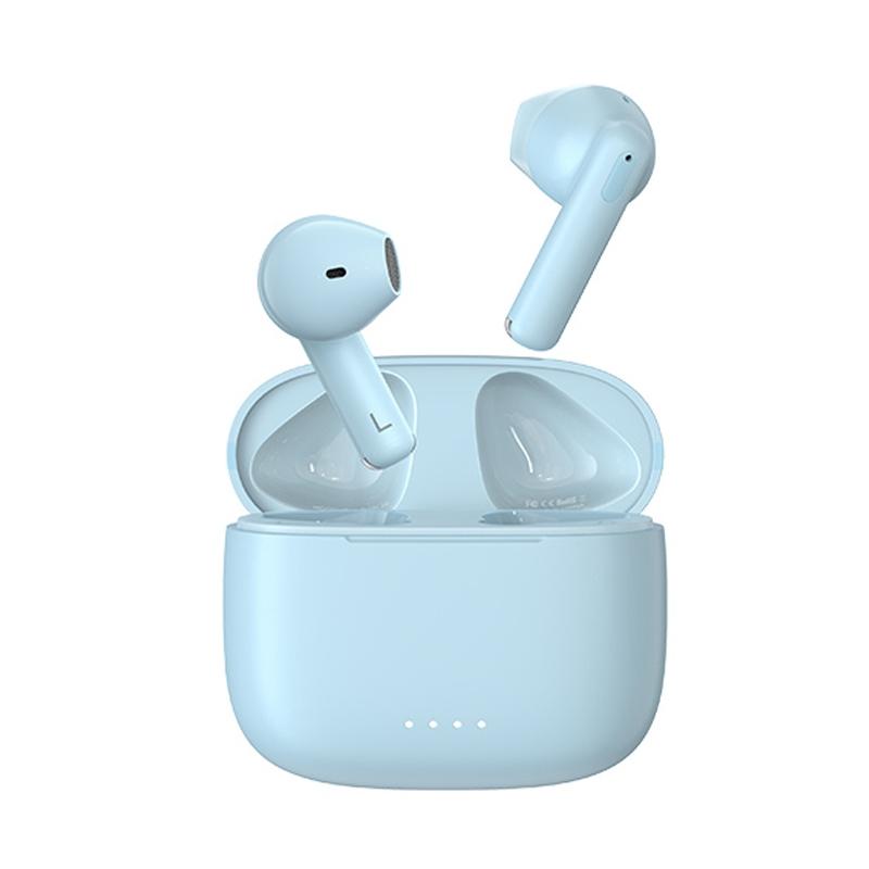 Wireless Bluetooth Headphones with Dual-microphone Noise Canceling - 2e Enc - Blue