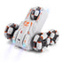 360-degree Swing Arm Rc Stunt Car - 2.4g Single Control 5 Wheels - Grey