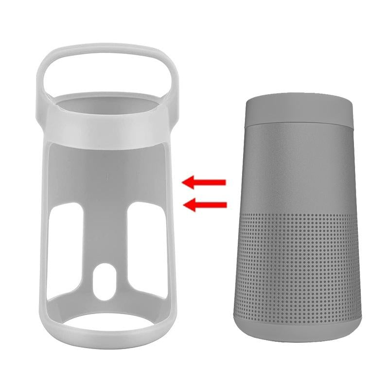 Portable Silicone Cover for Bose Soundlink Revolve Speaker - Silver Gray