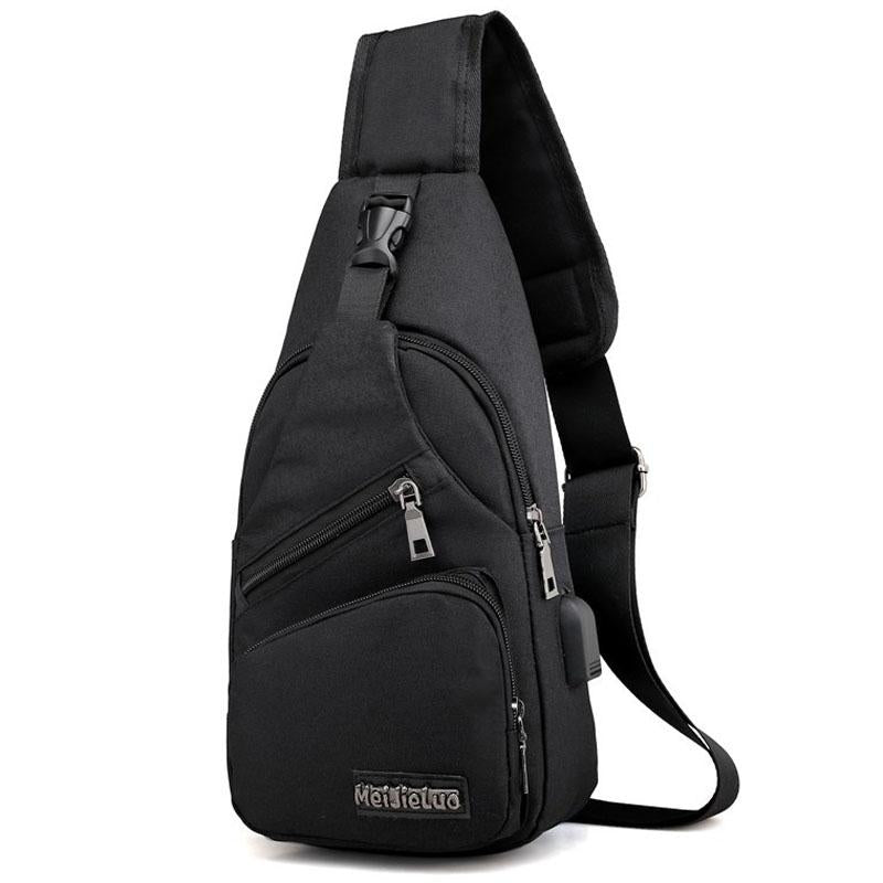 Versatile Men Crossbody Bag For Sports And Everyday Use - Black