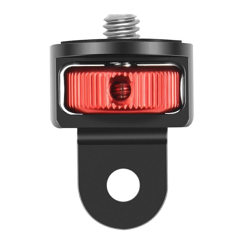 Universal Tripod Adapter for Action Cameras - 1 / 4 Inch Screw - Black And Red