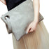 Stylish Retro Envelope Clutch Bag - Large Capacity - Light Gray