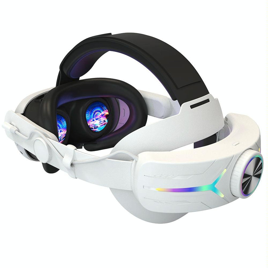 Foldable Rgb Headset for Meta Quest 3 - Usb Rechargeable - White