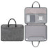 Waterproof Leather Computer Bag - 13 / 13.3 Inches Fully Open & Portable - Gray Black