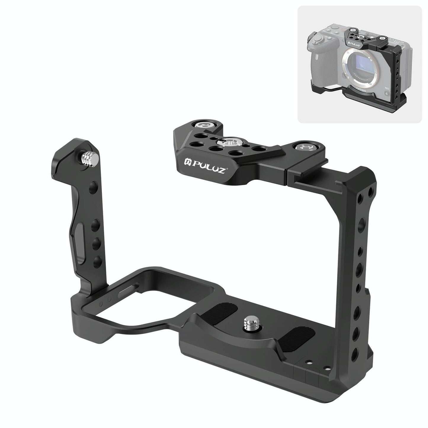 Camera Cage With Nota Slider - Metal Stabilizer Rig Black for Sony Ilme-Fx30 / Fx3