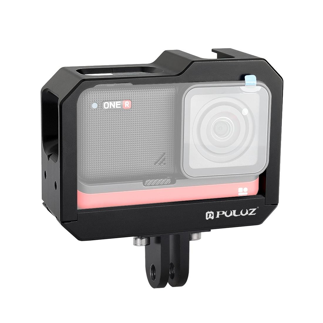 Aluminum Frame Cage for Insta360 one r with Cold Shoe and Tripod Base - Black