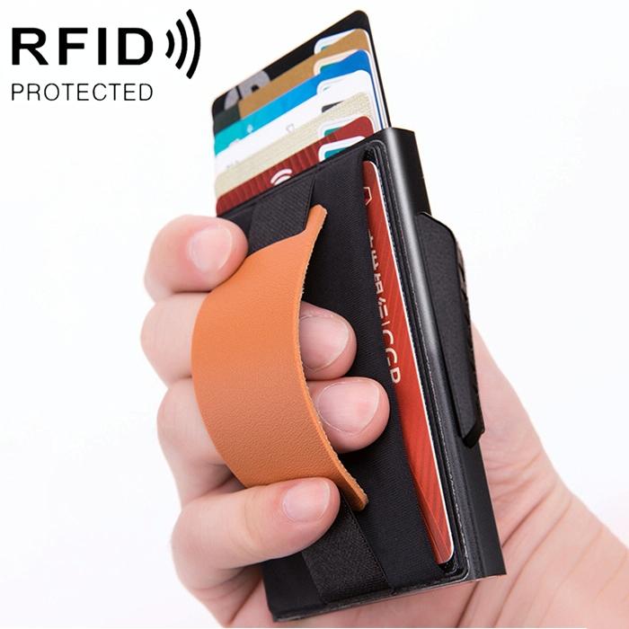 Pop-up Rfid Wallet with Anti-magnetic Protection - Black