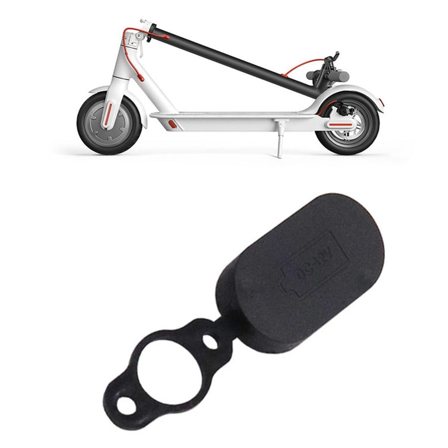 4-pack Silicone Charging Port Covers for Xiaomi Mijia M365 Electric Scooter - Black