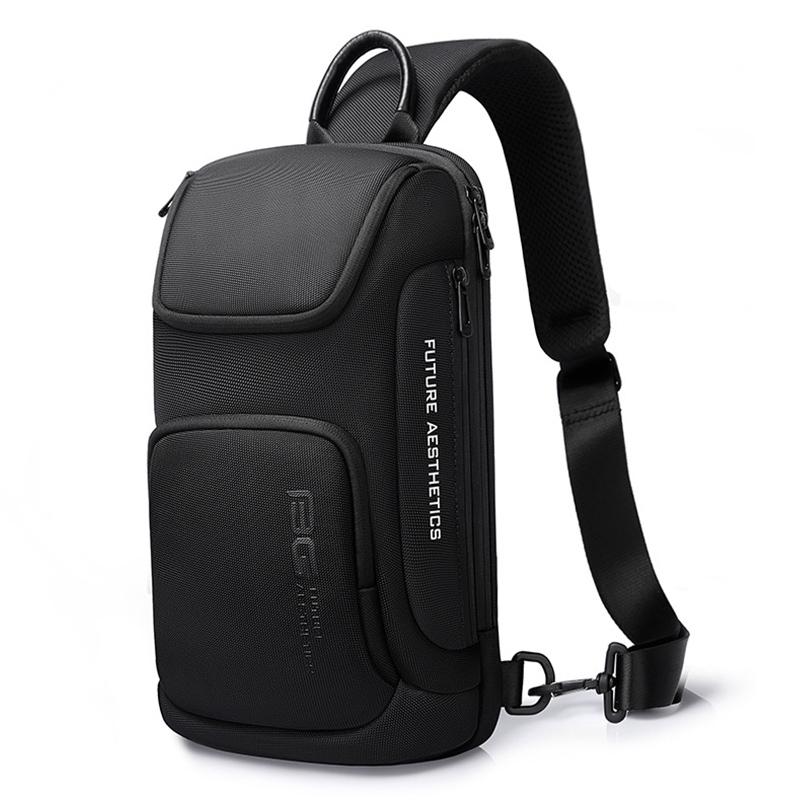 Waterproof Anti Theft Crossbody Chest Bag For Men 34 X 17.5 X 11Cm - Black