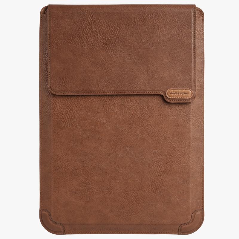 16.0 Inch Water Wave Texture Laptop Sleeve - Versatile Design - Brown