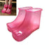 Portable Plastic Bubble Foot Bucket 16.5Cm Height Fits Size 42 Shoes - Rose Red