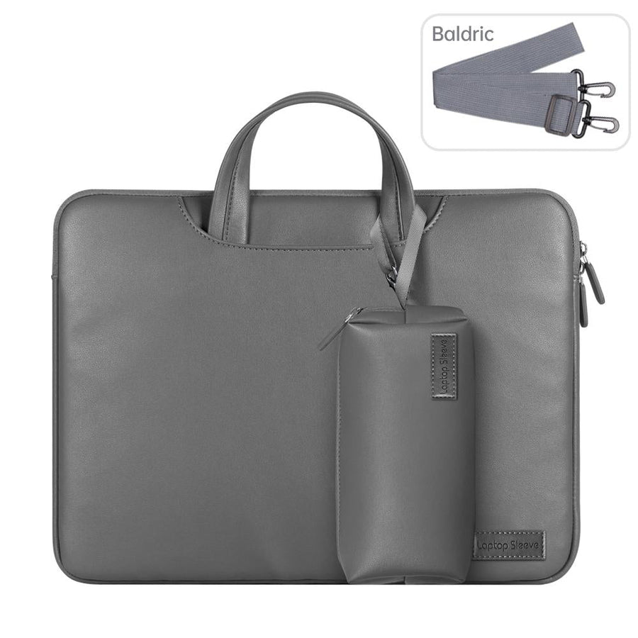 15 Inch Waterproof Laptop Bag with Power Pack and Inner Pouch - Grey