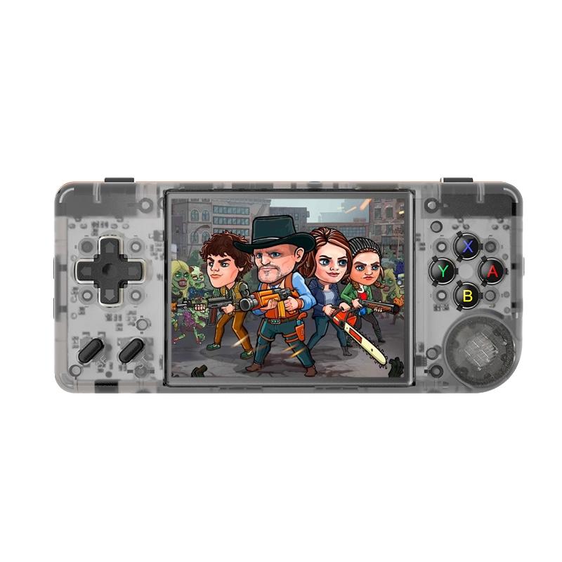 Retro Handheld Game Console With 2.83 Ips Screen - Linux Os - 64Gb / 128Gb - Transparent Black - 64Gb+128Gb