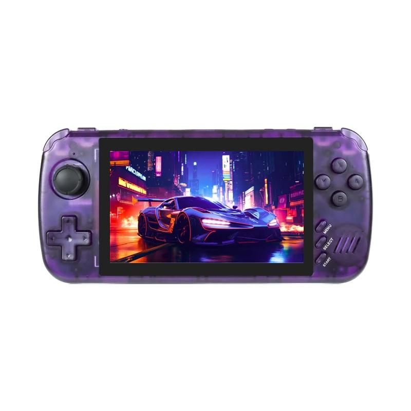 Retro Handheld Game Console - 4.5 Inch Screen - Quad-Core - 32G - Hd Tv Out - Purple Transparent - 64G